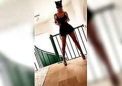 Wild catwoman Hotkittylips erotic dancing movie scene