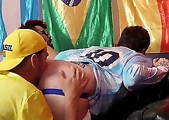 4 friends went to see a World Cup game and it turned into a wild orgy (COMPLETE ON RED)