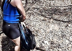 Banging my mother's ally in a forest outdoor