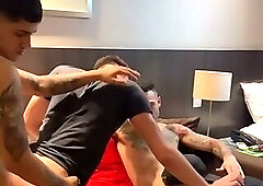 Homies sneak into our room to fuck while on vacation