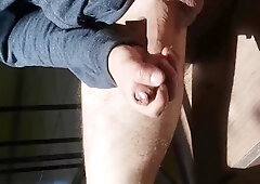 I wank off on the stairs of the room mansion where I live