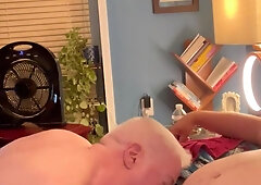 Grandpa sucks a chub