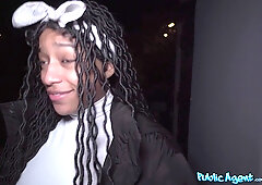 Public Agent: Big Brazilian Portuguese Tits And Ass of Hot Ebony Vicky Menage