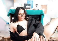 Papi gran polla follada anal TINY CHICA TRANS, creampie anal transexual cum