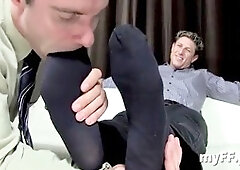 Foot fetish closeup scene