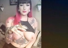 Great Big Boobs On Masturbating Redhead