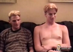 In this video we are treated to straight buddies jacking off side-by-side.  Junior, now 20, has done a few solo jerk off scenes for Auntie Bob.