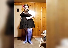 Amateur crossdressing excitement mixed with explosive cum and msevelyn
