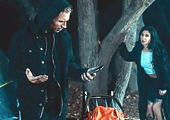 Tattooed brunette Joanna Angel fucked hard in the doggy style