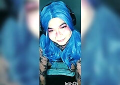 Crossdresser pounds her aperture