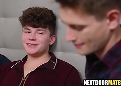 Bros before broads - Very first time bum chum hump for gay-for-pay boy