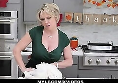 MYLF - Big Tits Blonde Milf (Dee Williams) Sucks And Fucks In The Kitchen