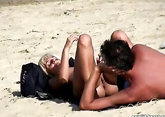 Blond Milfs Bare at the Nudist Beach Voyeur HD Movie