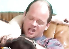 Slutty granny gets her bushy vagina hammered after sucking unfathomable a dude with large knob