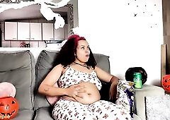 Bulky Black Halloween Video Night With Farts and Burps