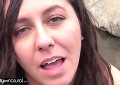 All Natural Woman Pissing In Nature - Nikki Silver