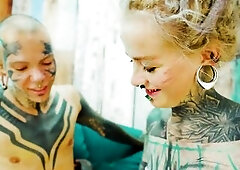Fleshly Lesbo Toy Session - Tattooed Trans Beauty