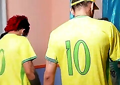 4 friends went to see a World Cup game and it turned into a wild orgy (COMPLETE ON RED)