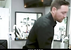 Bridgette B is a boss butt wench, and when I say whore, I mean FLOOZY! Our dude is trying his hardest to be a hairstylist when this babe comes in givi