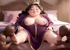 A giant highly obese SSBBW sits back and relaxes whilst several pliant interracial slaves kneel previous to her, desperately licking and worshipping h
