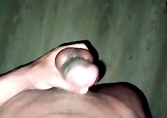 Tugging off his giant manmeat on a movie call with his ex-gf