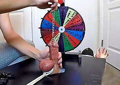 That babe Inserts a 30cm Probe All the Way Into His Strong Dong - Playing S&M Roulette