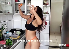Kitchen Surprise Turns Into Hardcore Fucking All Over The House