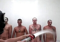 Naked army guys and their wild shower hazing with plenty of penetration