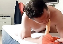 Sascha Kern pleasures a small cock with her mouth