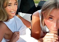 Sexy Lily Phillips Picked Up and Creampie in Self Driving Tesla