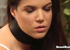 Hot Curvy Large Ass Lesbo Thrall Groaning From Whip And Domination With Mistresse