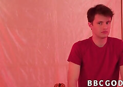 BIG BLACK COCK GODZ - Hooded tatted guy multiracial sans a condom concludes with internal ejaculation