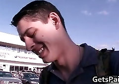 Horny white guy gay interracial porn video