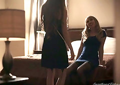 Tantalizing hottie Samantha Hayes licks pussy of sex-appeal girlfriend