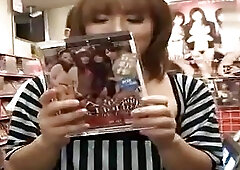 Horny japanese shemale fucked in a sex shop