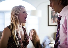 Sweet young chick Elena Koshka cheats with an older man