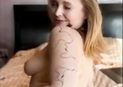 Cute Dirty Blonde Teen Teases with her big white ass