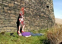 Sophie's Head & Back Trampling In Different Shoes By The Castle