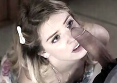 Teen sucks taboo dick and gets fucked