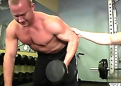 Muscle son anal sex and cumshot