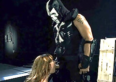 Beautiful brunette in a sexy corset Claire Robbins screwed from behind