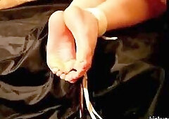 Caning Serena's feet (Bastinado BDSM)