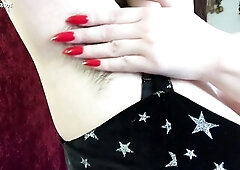 My Hairiest Pits - Shaggy Armpit Worship Sweat Fetish Brunette hair All Natural