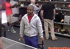 Straight black pawner spitroasted for cash