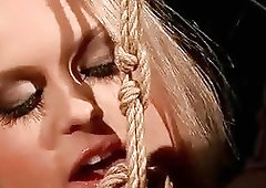 Pretty submissive blonde enjoy getting her holes and nipples punished