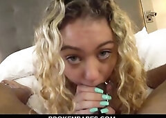 Allie Addison is cheating on her boyfriend in the midst of the day, in a hotel room