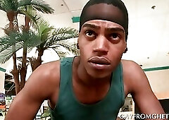 Interracial oral sex with afro gay