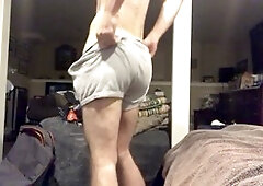 Solo cum shot, solo hairy male cums, male