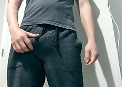 Teasing and stroking my hard cock