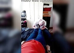 Grandma's hot nylon feet in the afternoon